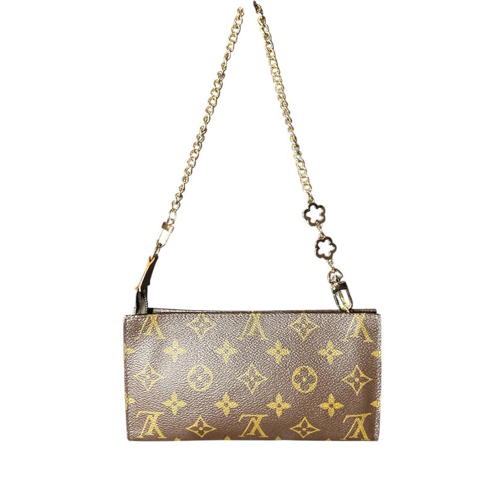 LOUIS VUITTON Vintage Brown Monogram Bucket GM Pouch